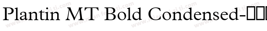 Plantin MT Bold Condensed字体转换
